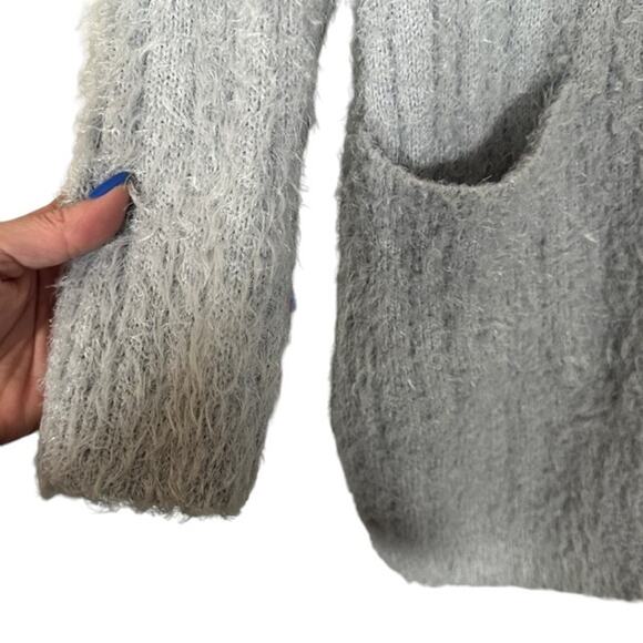 Hippie Rose Sky Blue Long Sleeve Wispy Knit Sweater Cardigan Women Sz S - Picture 5 of 7